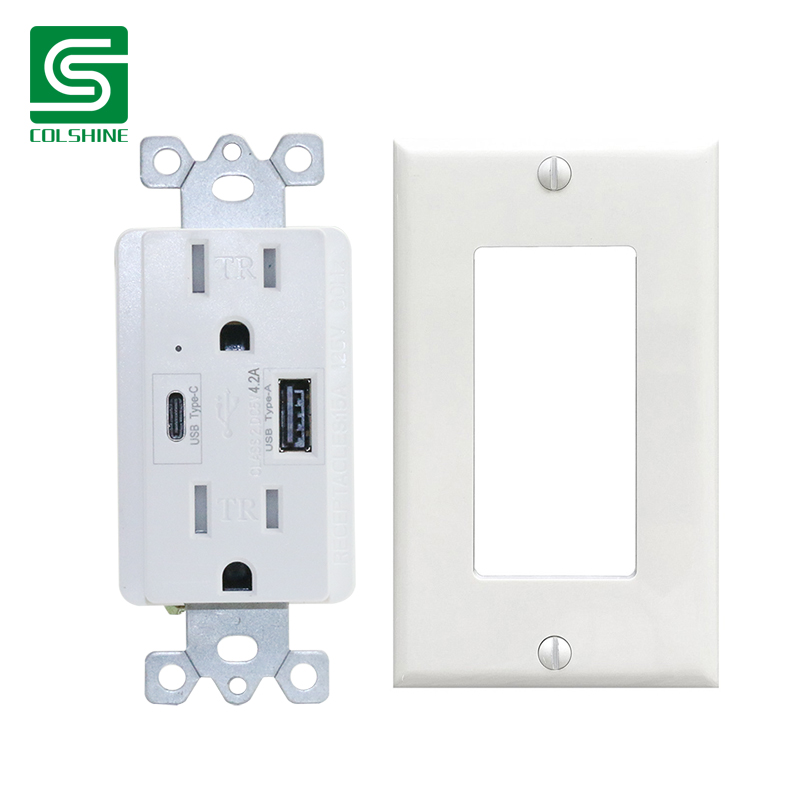 4.2 Amp Type A & Type C USB Charger Wall Outlet